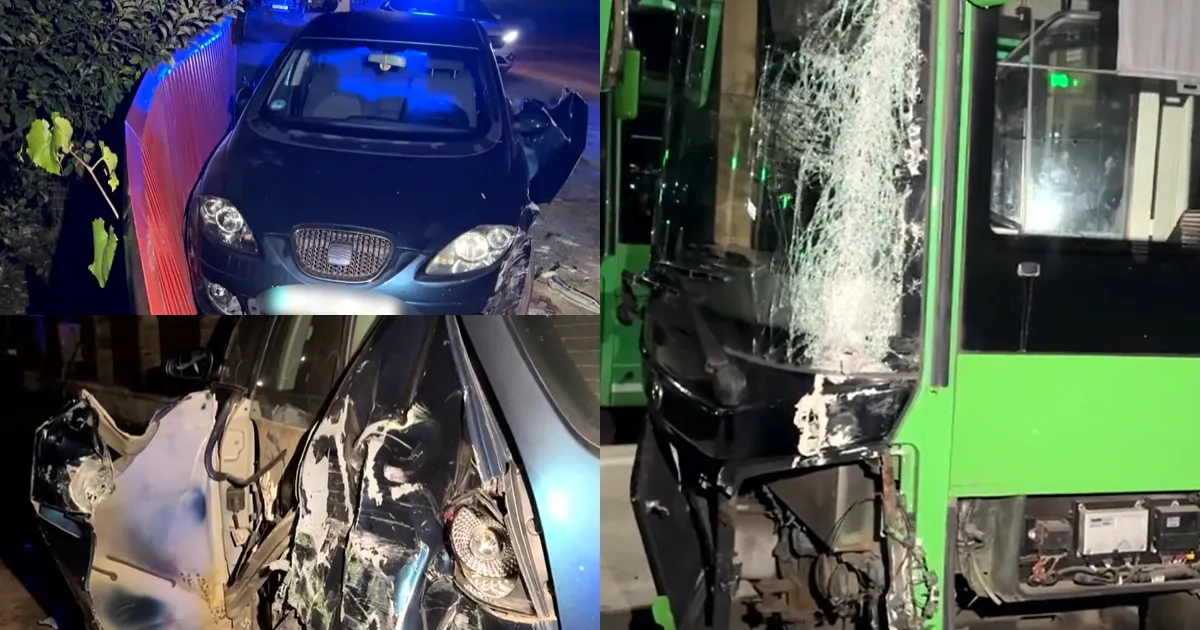 Accident rutier în Suceava provocat de un șofer de autobuz sub influența alcoolului