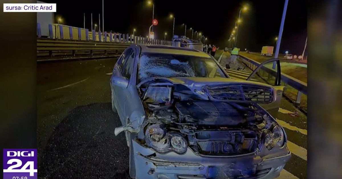 Carambol pe autostrada A1 în județul Arad: 5 mașini implicate și 7 persoane rănite