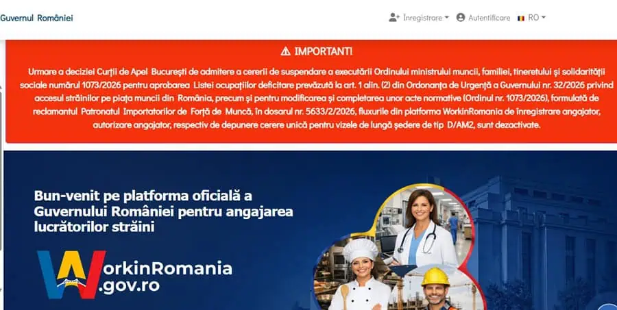 Blocajul platformei WorkinRomania afectează angajatorii. Patronatul cere redeschiderea sistemului