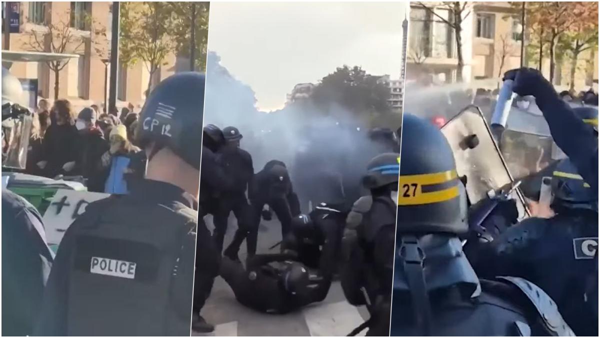 Franța în alertă: sute de mii de protestatari au blocat marile orașe, în confruntări violente cu poliția