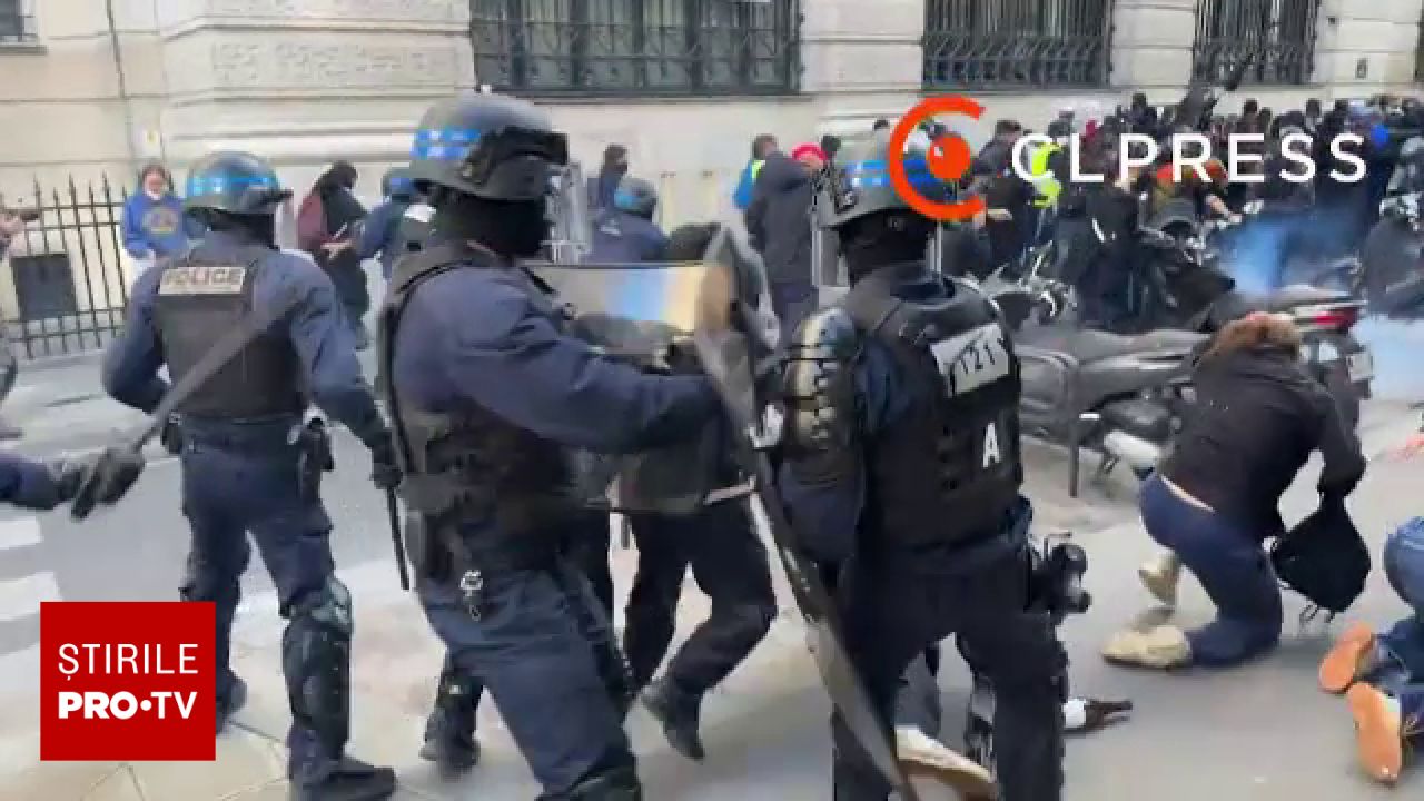 Violențe masive în Franța: zeci de mii de protestatari și ciocniri cu poliția în mai multe orașe