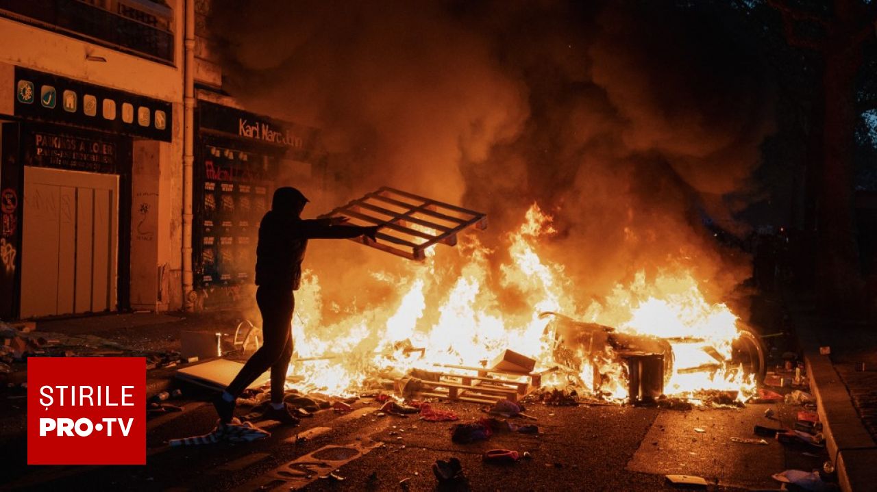 Macron promite pedepse dure pentru violența din Franța: „Vom face bloc celor care seamănă haos”