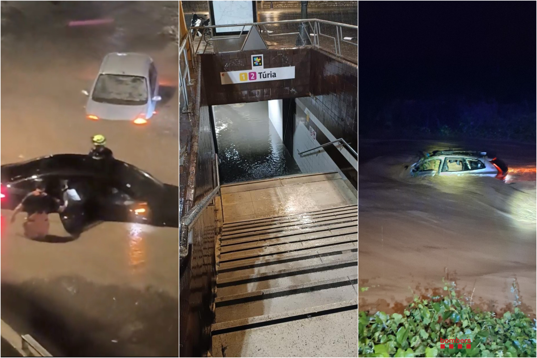 Inundații devastatoare în Spania: un bărbat mort și traficul paralizat în Barcelona și Valencia