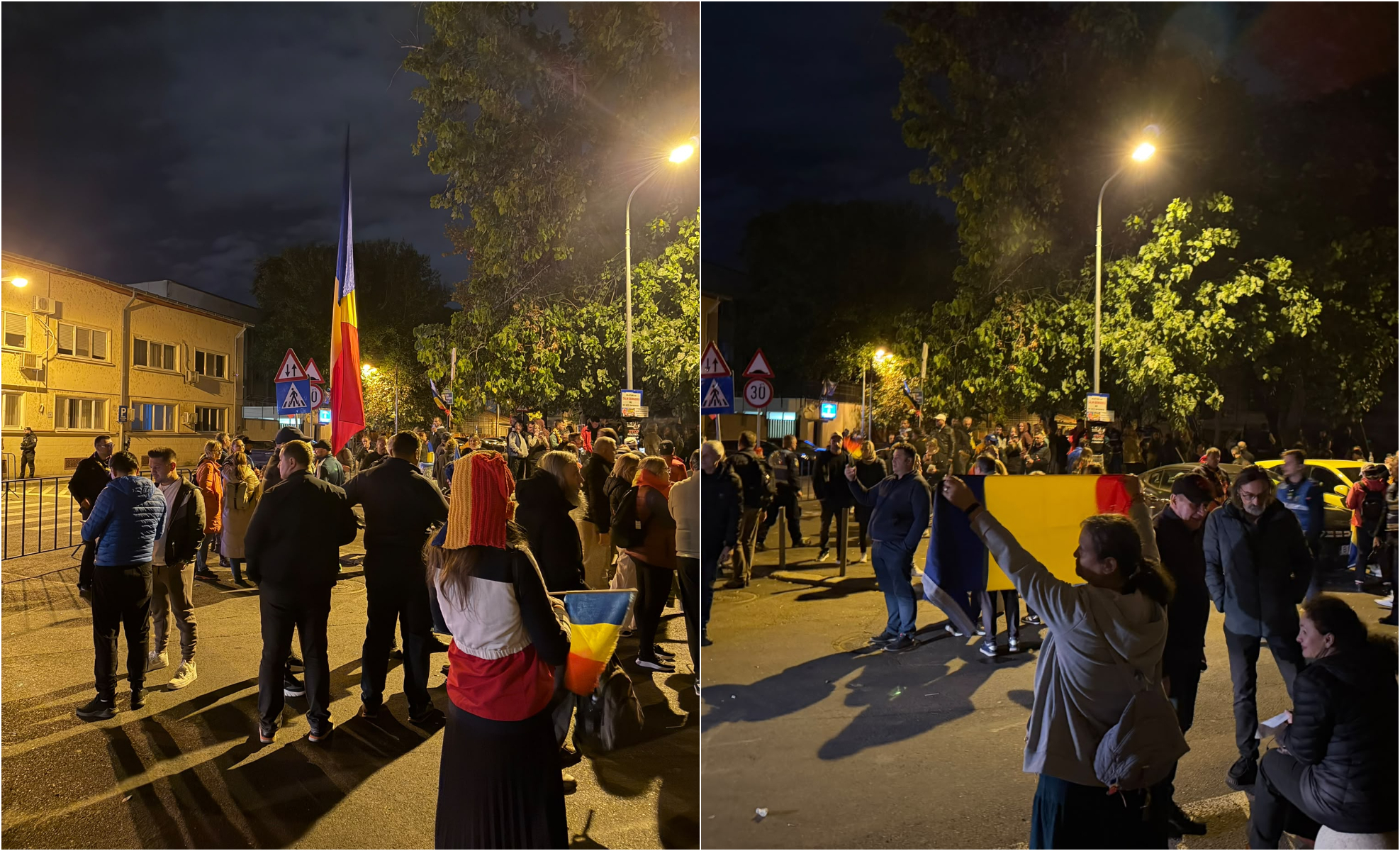 Continuă protestele în fața Arestului Central din București pentru eliberarea lui Călin Georgescu