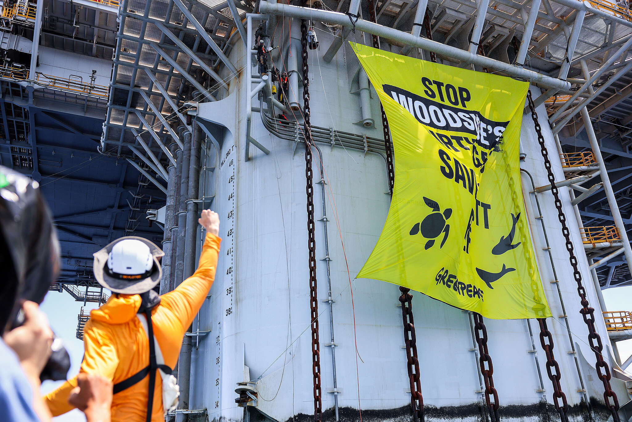 Activiști Greenpeace au ocupat o platformă de gaze din Australia pentru a proteja un recif de corali