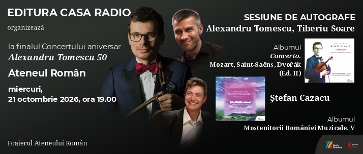 Alexandru Tomescu sărbătorește 50 de ani cu un concert aniversar la Ateneul Român