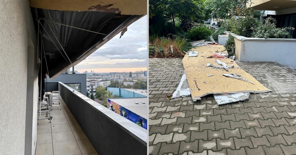 Controverse după cutremurul din Vrancea: bucăți de izolație au căzut de pe un bloc nou din București