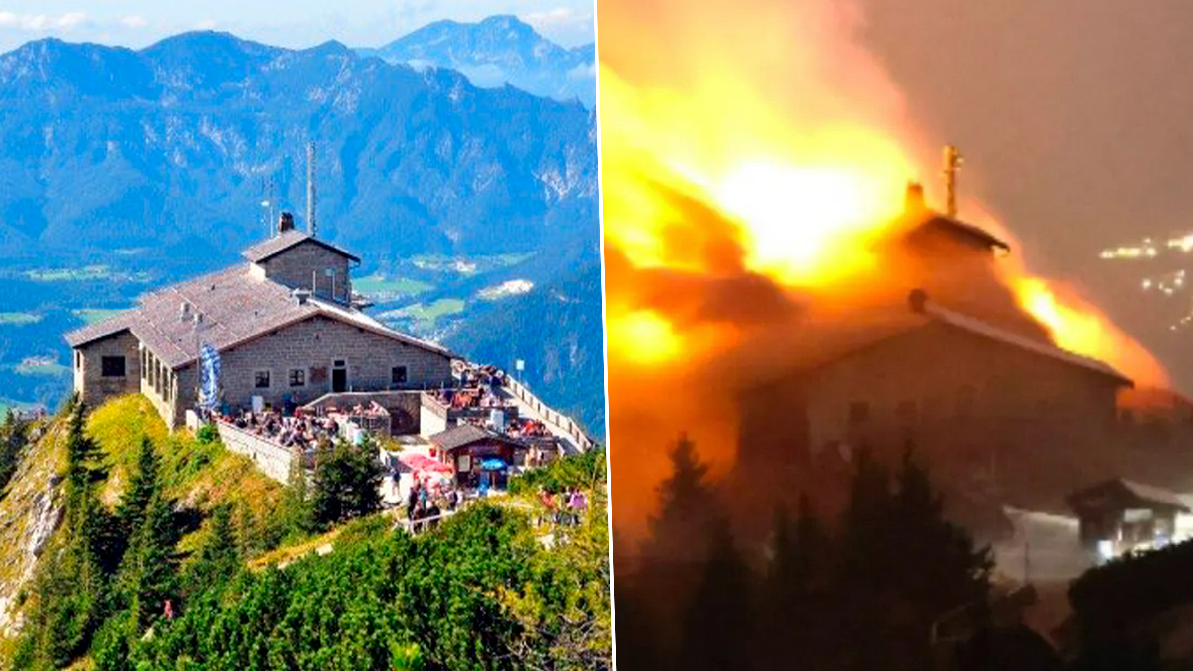 Incendiu major la Cuibul Vulturului, fosta reședință a lui Hitler din Bavaria