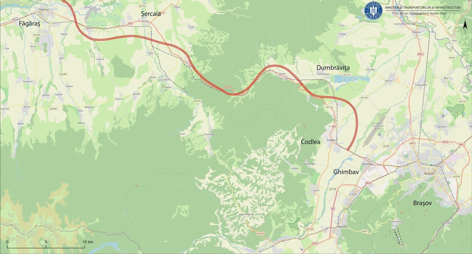 Autostrada Brașov – Făgăraș: Proiect de 9,3 miliarde de lei urmează să fie aprobat de Guvern