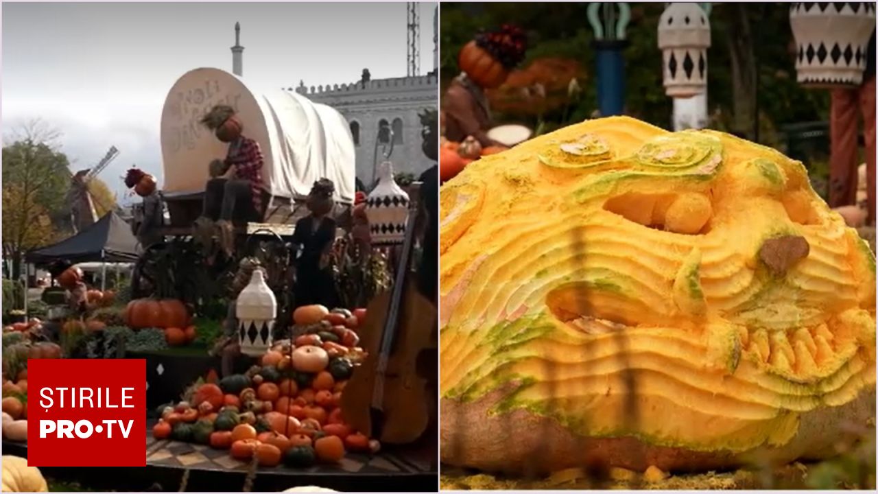 Parcul Tivoli din Danemarca este decorat cu peste 20.000 de dovleci pentru sezonul de Halloween