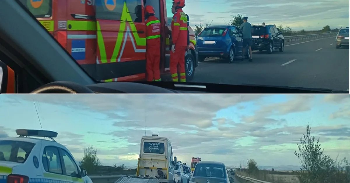 Accident cu trei mașini pe autostrada A3, spre București: o persoană rănită și trafic îngreunat