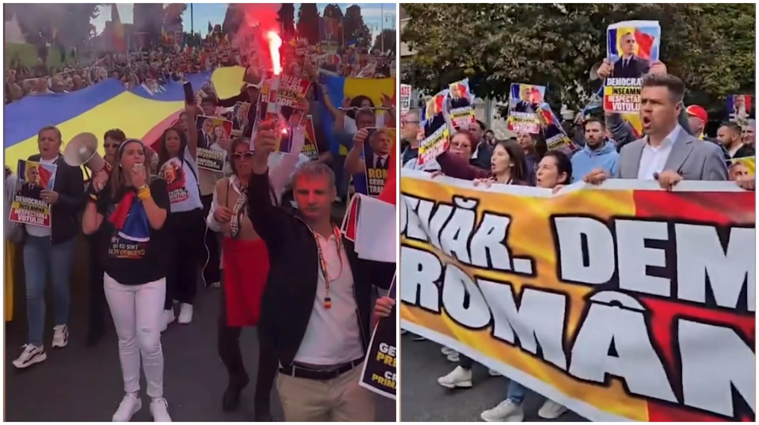 Mii de români au manifestat la Roma pentru eliberarea lui Călin Georgescu