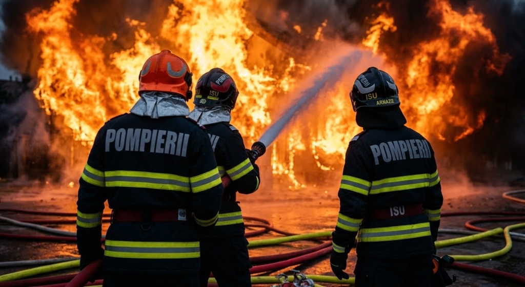 Pompier rănit de localnici agresivi în timp ce stingea un incendiu în orașul Ștefănești, Argeș