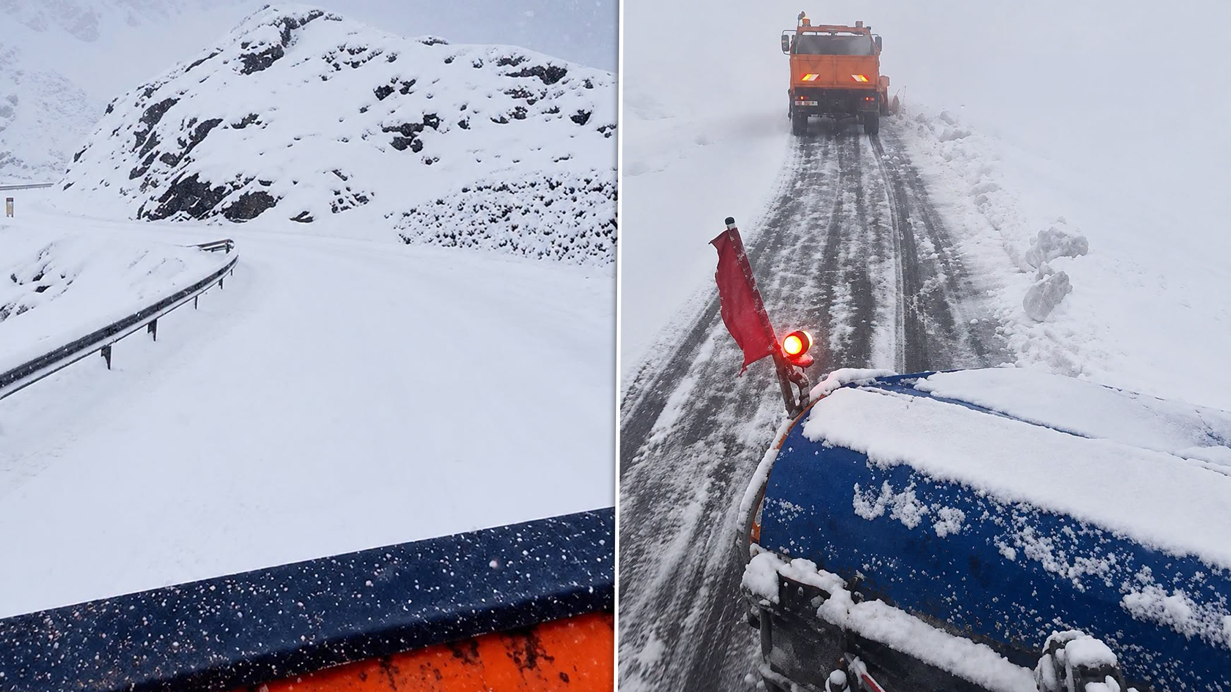 Condiții meteo extreme pe Transfăgărășan: Ninsori abundente și risc de închidere a drumului