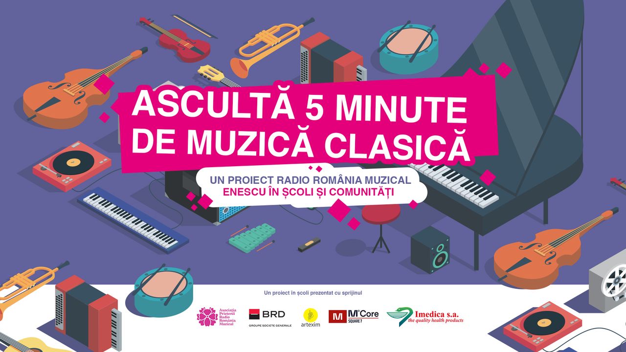 Concerte de muzică clasică în școli: Radio România Muzical și ARTEXIM aduc George Enescu elevilor