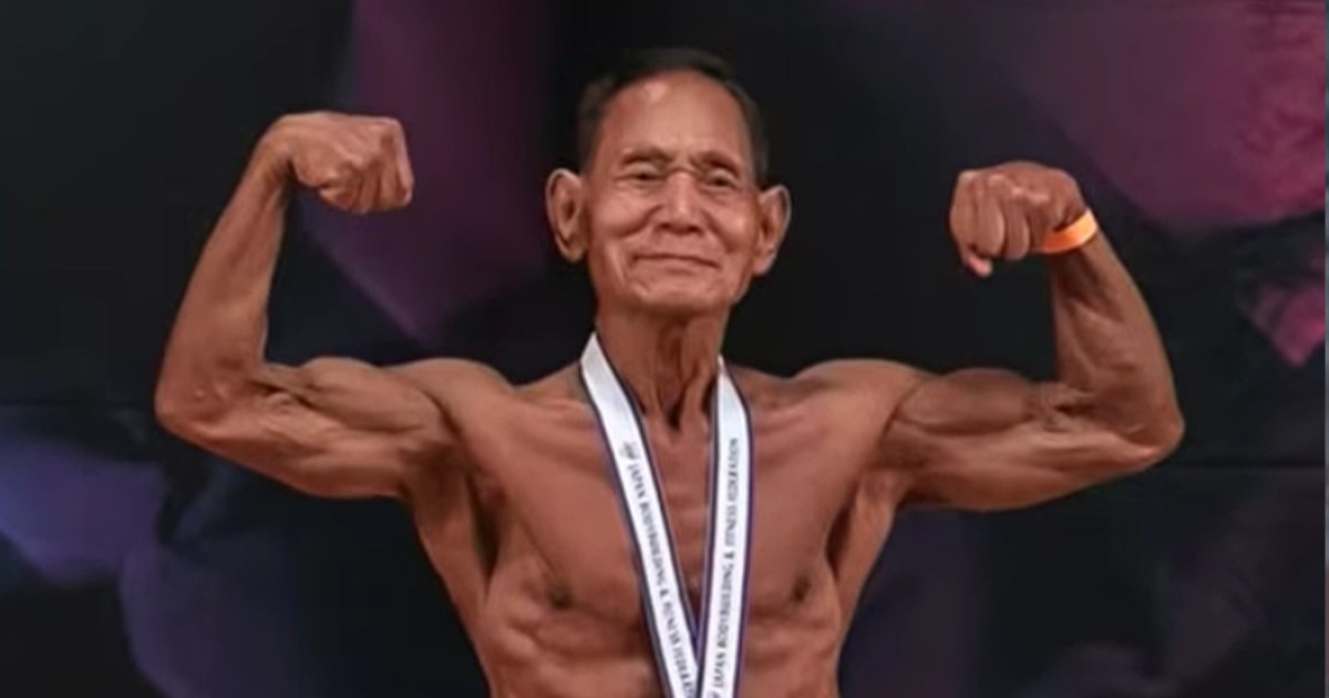 Culturist japonez de 90 de ani a surprins la o competiție de profil din Spania