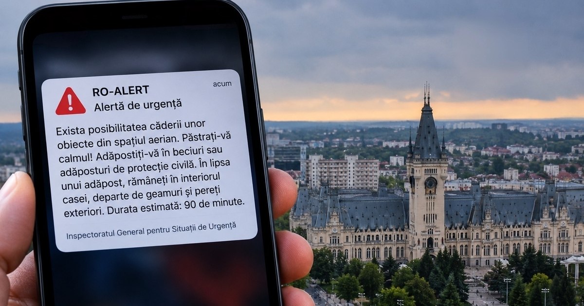 Alertă RO-Alert în județul Iași din cauza unei posibile incursuniuni de drone