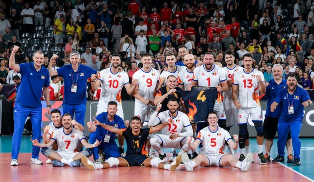Volei masculin: România a învins Ucraina cu 3-0 și s-a calificat în sferturile EuroVolley 2026