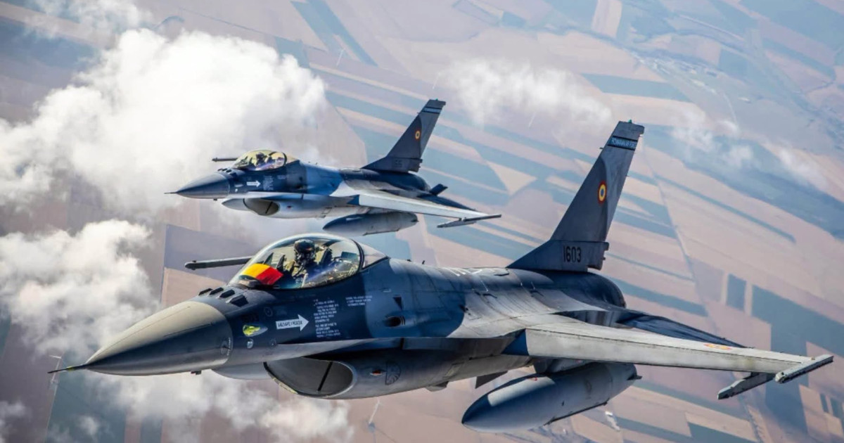 Țintă aeriană detectată lângă granița cu România: două avioane F-16 au fost ridicate de la Borcea