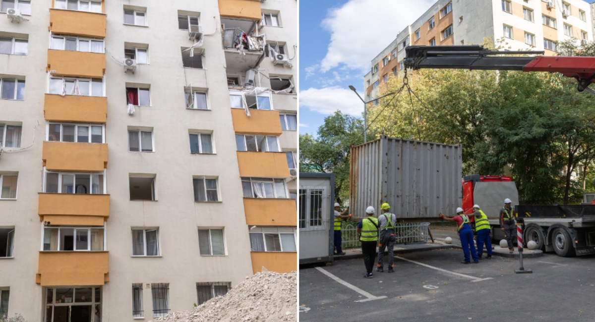 Încep lucrările de punere în siguranță la blocul din Rahova, afectat de explozie