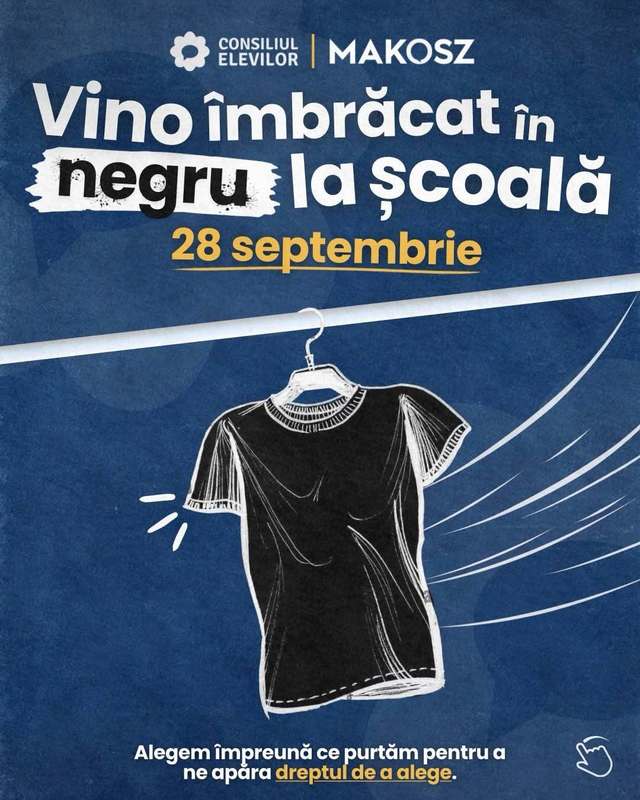 Protest în școli: Elevii vor purta haine negre luni, 28 septembrie, împotriva uniformelor obligatorii