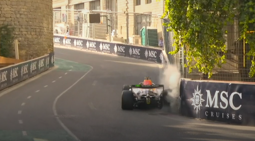 Accident spectaculos în Baku: Arvid Lindblad a provocat întreruperea antrenamentelor de Formula 1