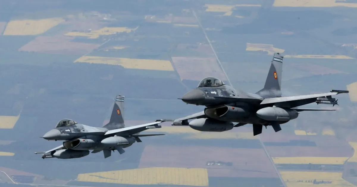 Alertă aeriană în estul țării: două avioane F-16 au decolat după detectarea unei ținte lângă Galați