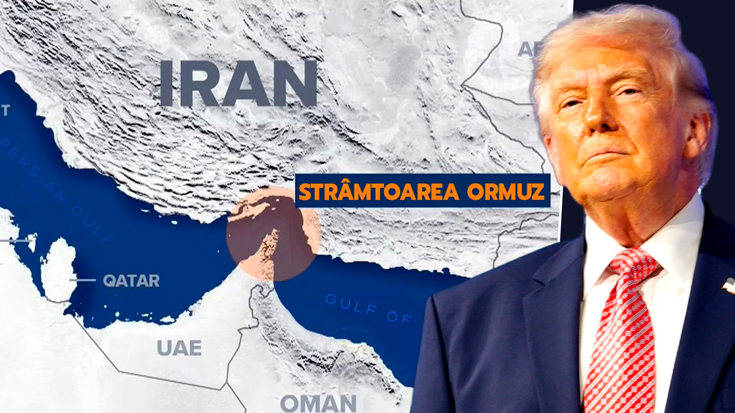 Donald Trump a publicat o hartă în care Strâmtoarea Ormuz este redenumită Trump Strait