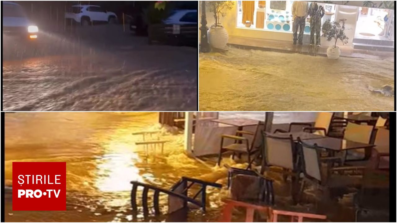 Furtună violentă a lovit insula Skiathos: străzi inundate și evenimente amânate