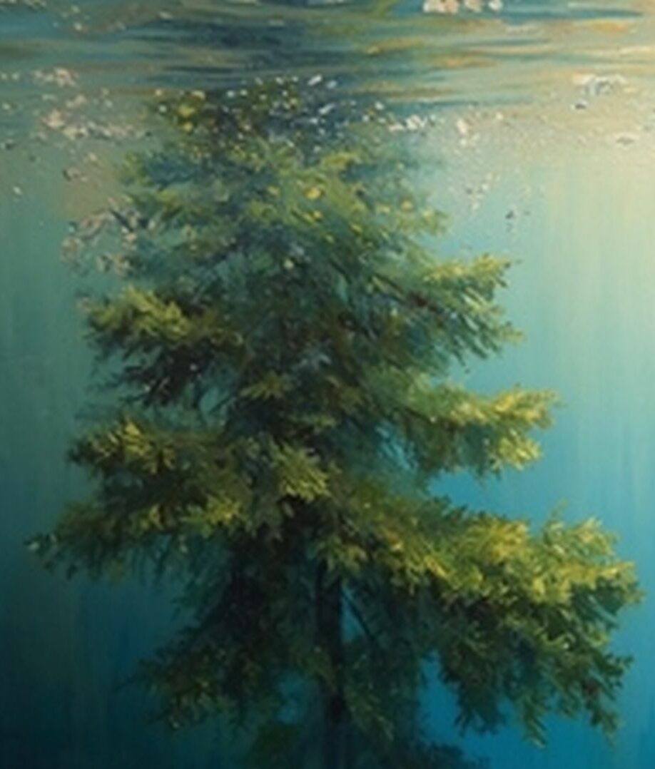 Experiment finlandez cu 1.500 de brazi de Crăciun în lac: zona a devenit o adevărată pădure submarină