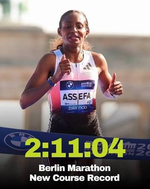 Tigst Assefa a câștigat Maratonul de la Berlin în ciuda unei rupturi complete de tendon achilian