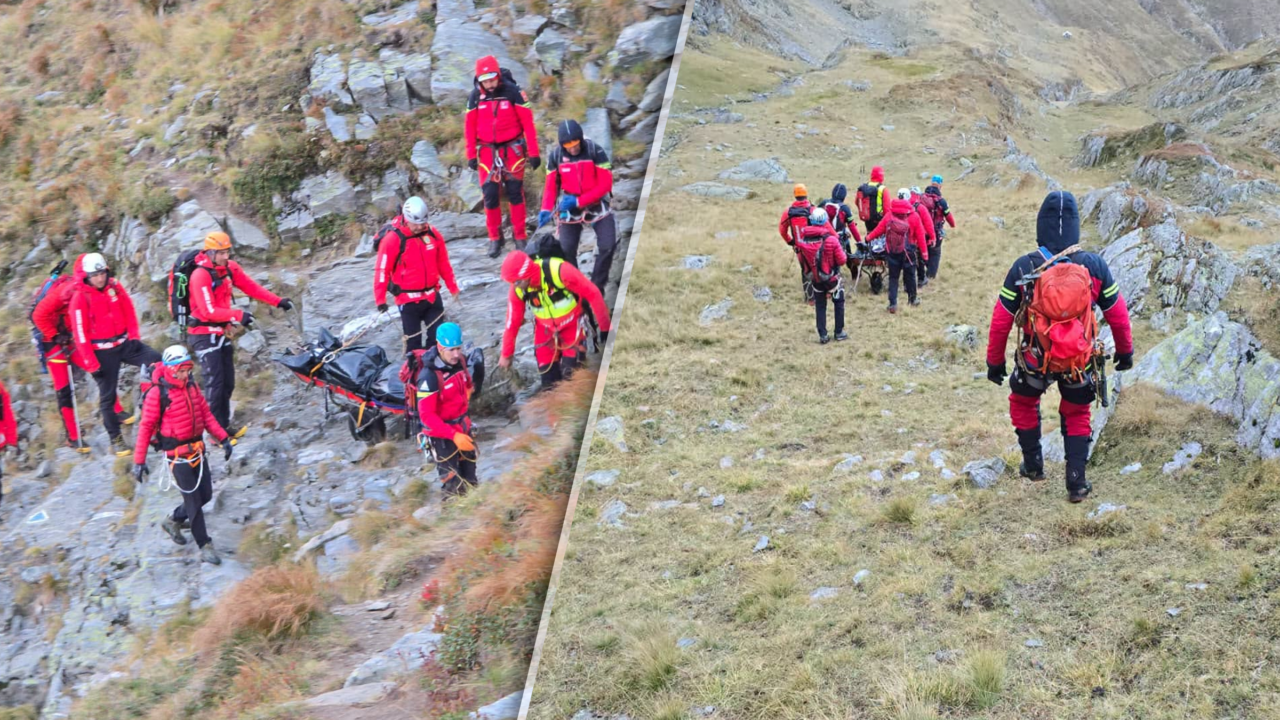 Misiune de 34 de ore în Munții Făgăraș: trupul unui turist polonez a fost recuperat de salvamontiști