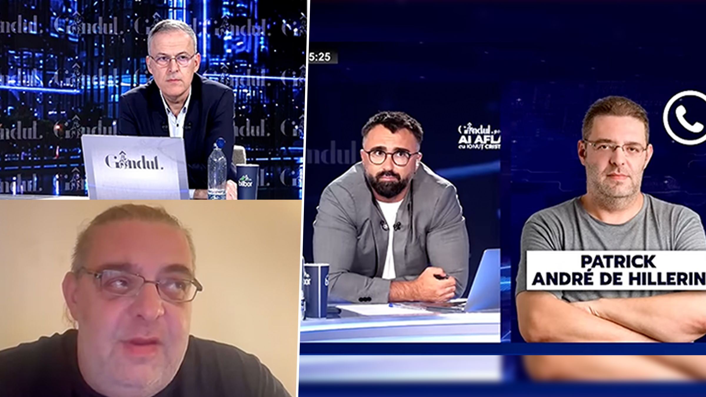 Ultimele participări ale jurnalistului Patrick André de Hillerin în emisiunile Gândul