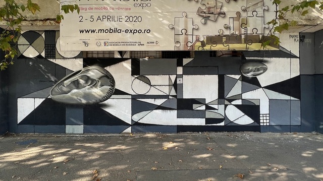 Opera lui Constantin Brâncuși este reinterpretată printr-un mural hiperrealist pe Bulevardul Expoziției