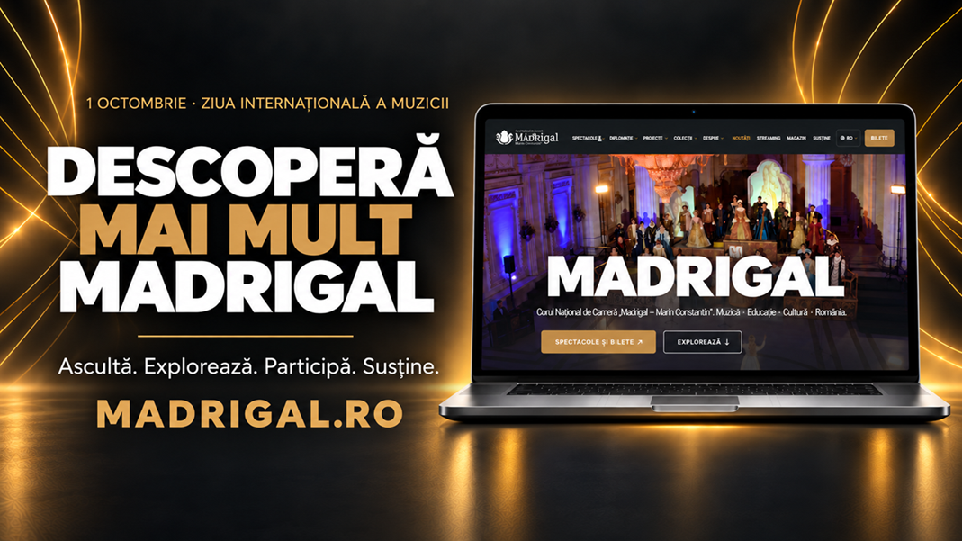 Corul Național de Cameră Madrigal lansează un nou website pentru îmbunătățirea accesului publicului