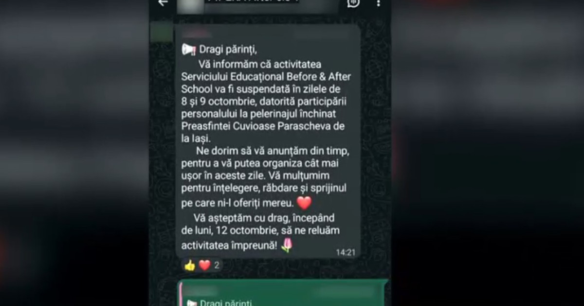 Conflict la o școală din Voluntari: Programul After School suspendat pentru pelerinajul Sf. Parascheva