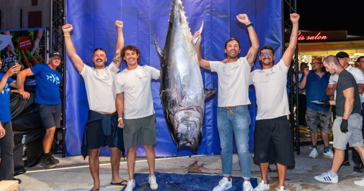 O echipă de pescari a capturat un ton de 160 kg în Croația, după o luptă de 36 de minute