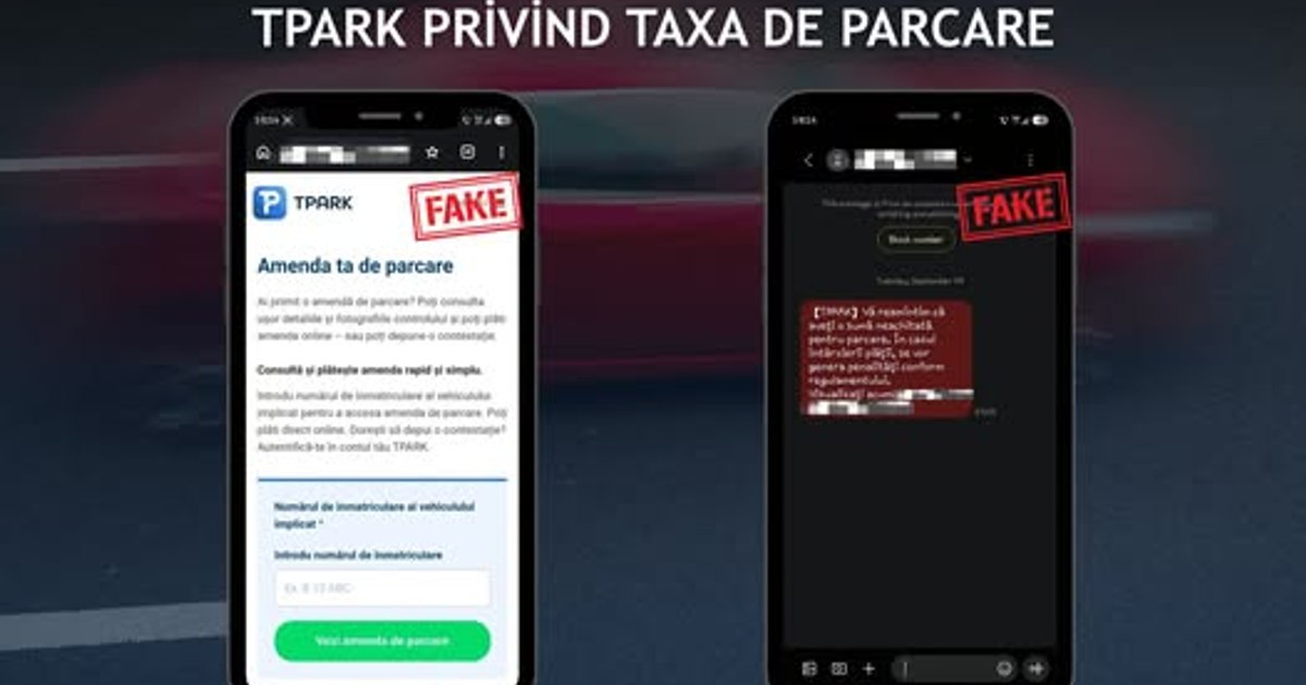 Avertisment de la DNSC: Șoferii sunt țintiți de SMS-uri false cu amenzi de parcare pentru furtul datelor bancare