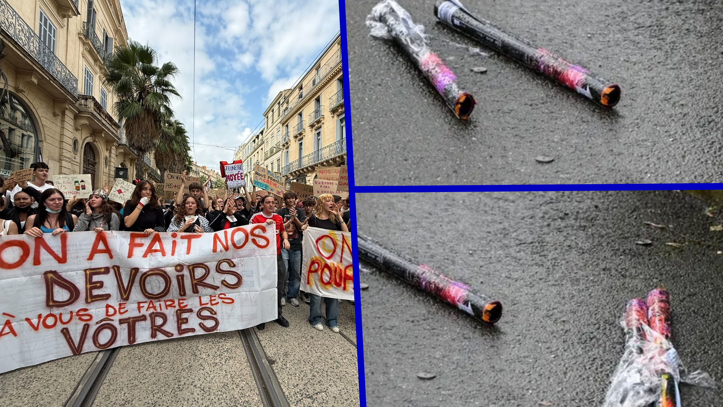 Un bebeluș de un an a fost rănit de un proiectil pirotehnic în timpul protestelor din Franța