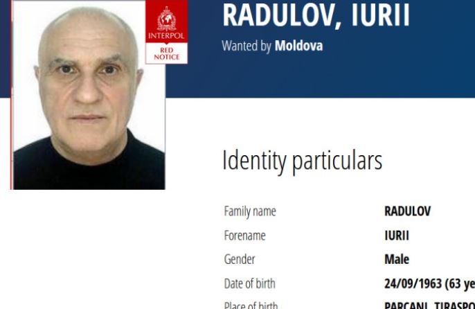 Interlopul Iurie Radulov, cunoscut sub numele de Babior, a fost reținut în Turcia după fugă
