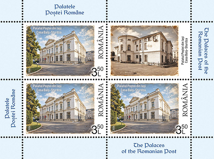 Poșta Română lansează o emisiune de mărci cu tematică arhitecturală: Palatele Poștei Române