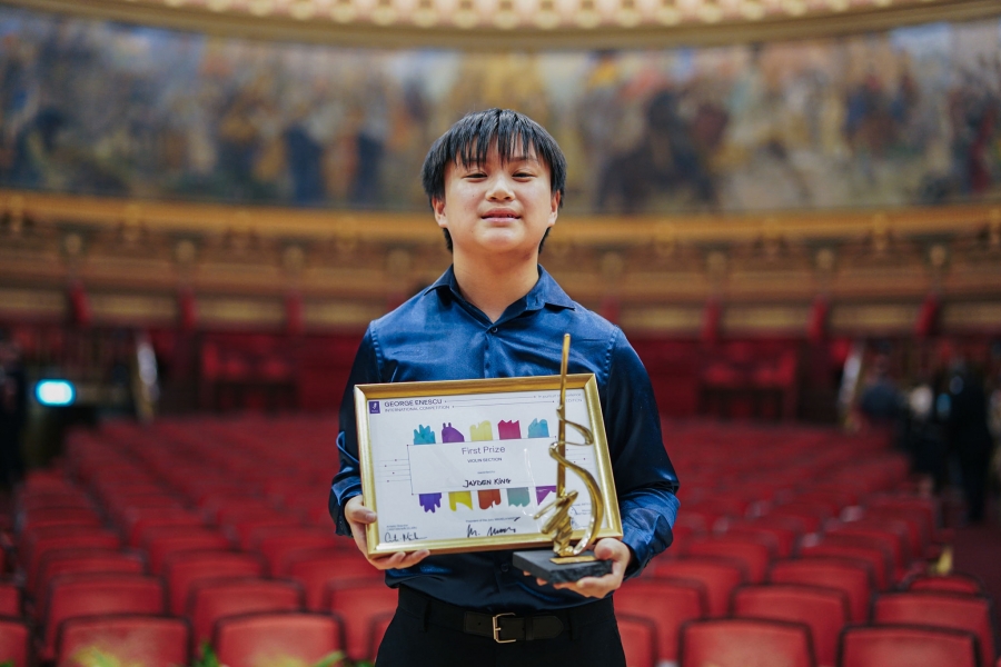 Jayden King, 11 ani, câștigă secțiunea vioară la Concursul George Enescu 2026