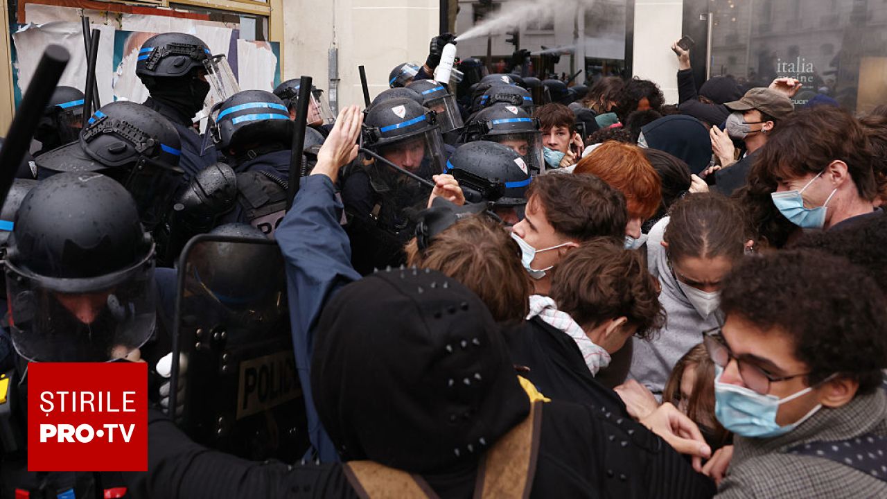 Violențe și arestări în Franța și Belgia în urma protestelor masive de stradă