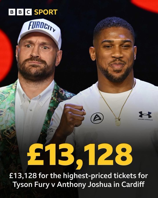 Biletele pentru duelul Tyson Fury și Anthony Joshua s-au epuizat în doar o oră, cu prețuri de mii de lire