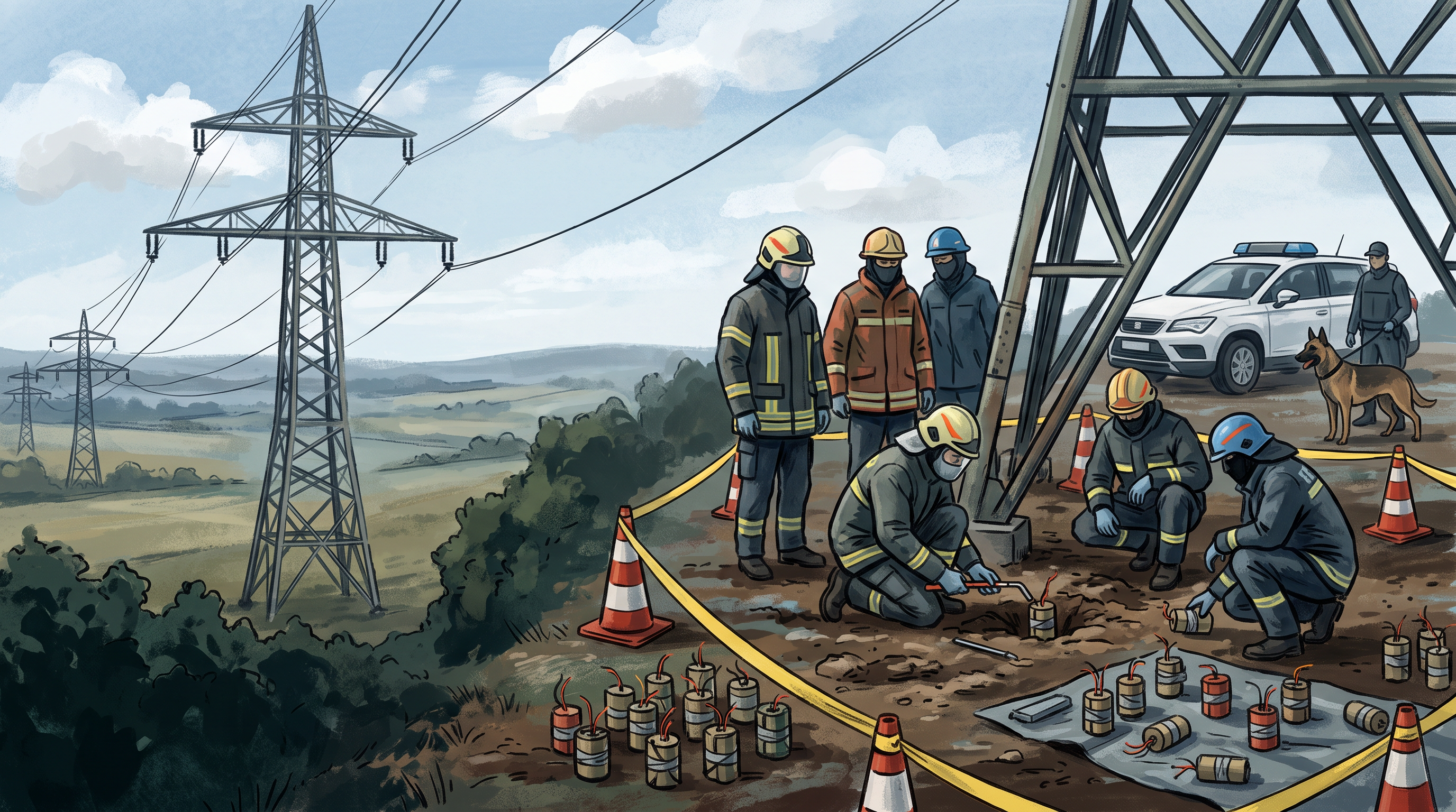 Autoritățile din Saxonia au descoperit 21 de dispozitive explozive în apropierea rețelei electrice