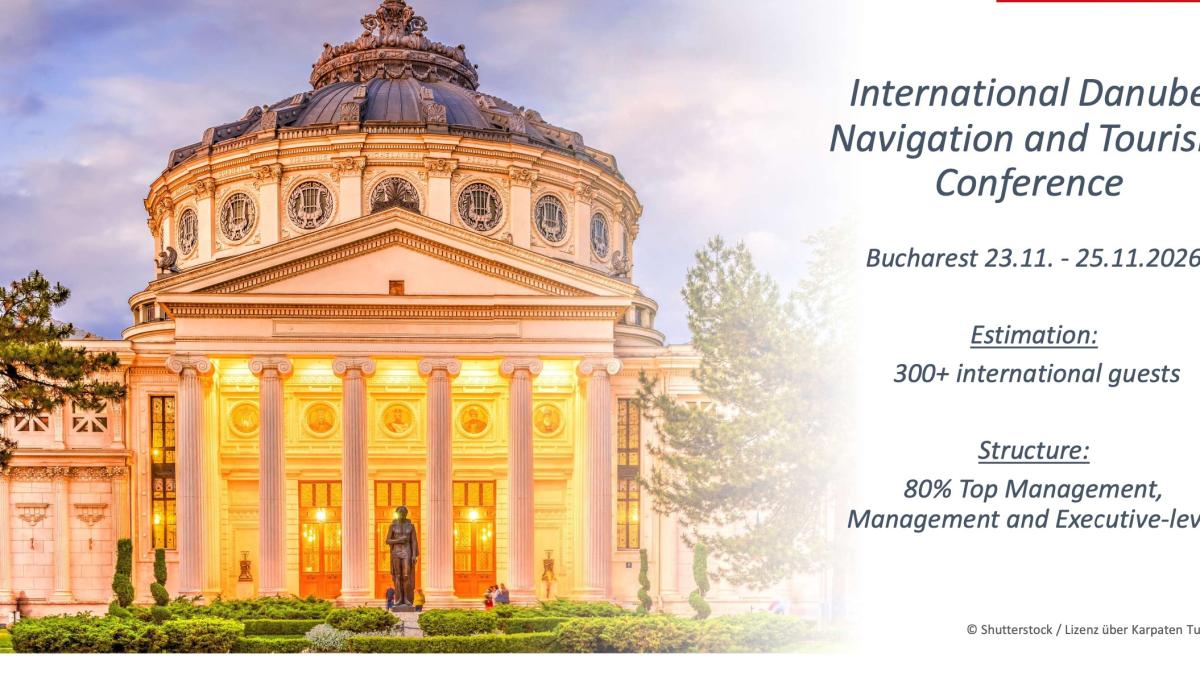 Bucureștiul va găzdui conferința internațională despre navigația pe Dunăre și turism în noiembrie 2026