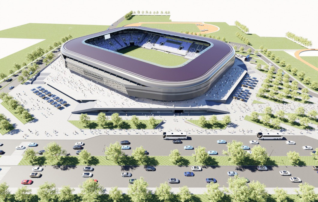 Construcția stadionului „Nicolae Dobrin” din Pitești, un proiect de peste 374 de milioane de lei