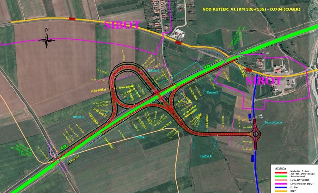 Concurență intensă pentru construcția Nodului Rutier A1 – DJ 704 la Cugir