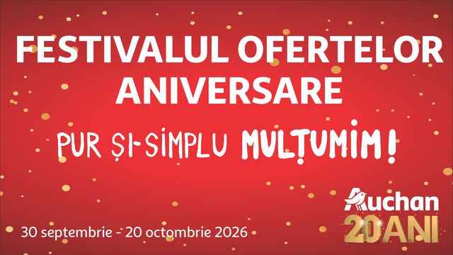 Auchan marchează 20 de ani de activitate în România cu reduceri de până la 50%